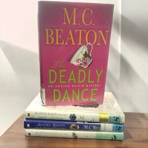 Mystery Book Lot MC Beaton Agatha Raisin Series Hardcover Ex-Library (Set of 4)